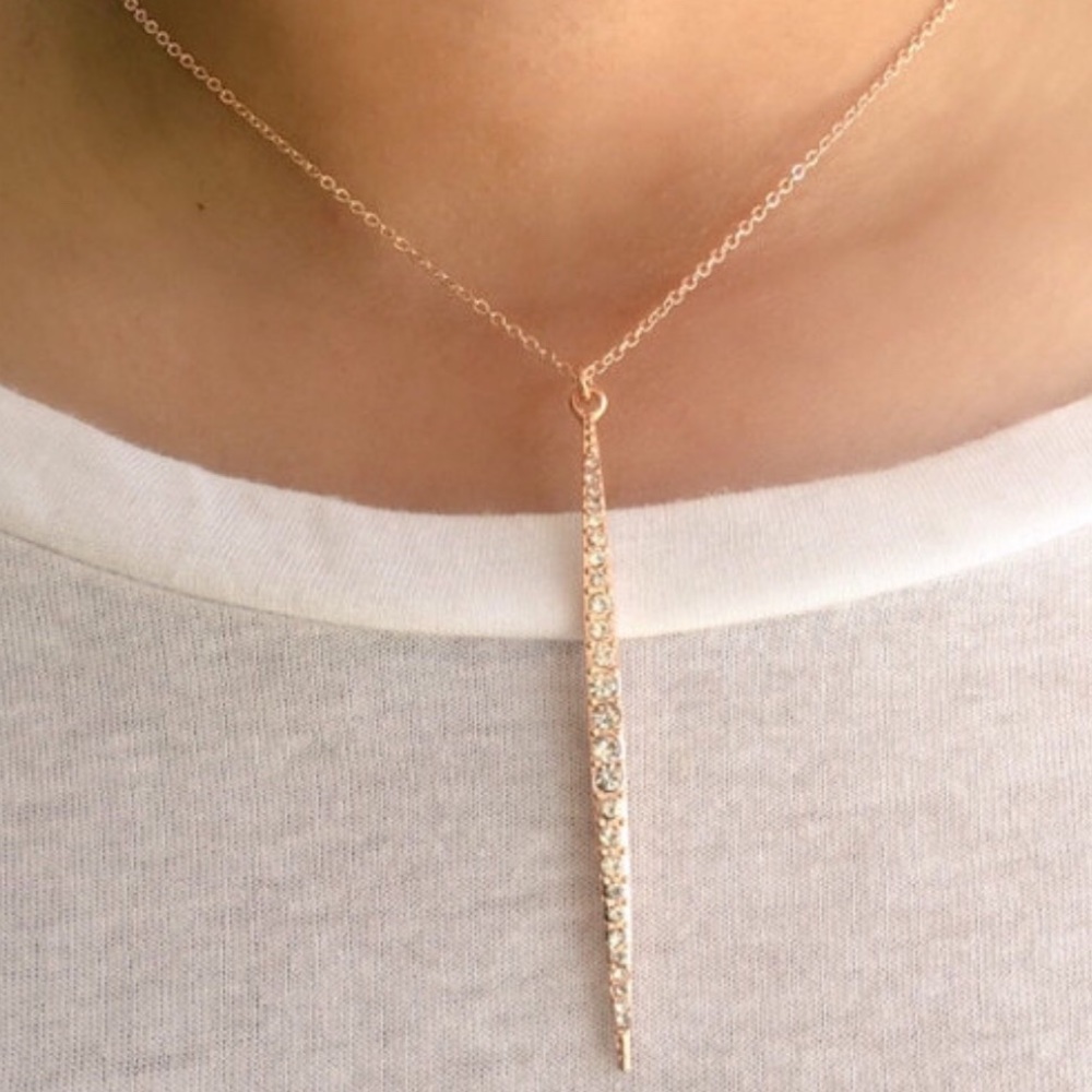 ✨Rose Gold Long Spear Necklace✨ - Picture 1 of 4